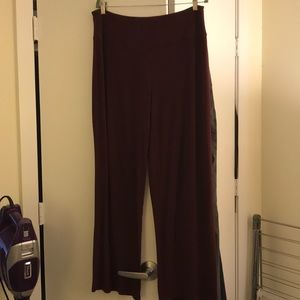 J Jill Wearever pants wide leg, maroon red